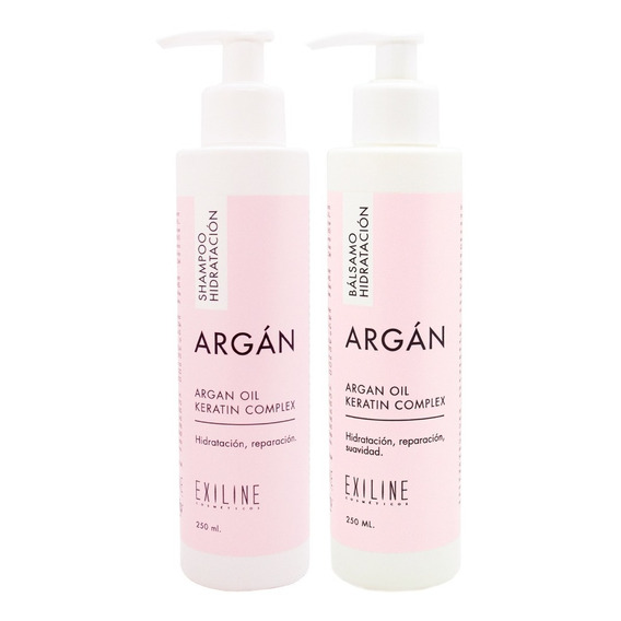 Exiline Argán Shampoo + Enjuague Hidratación X 250ml 6c