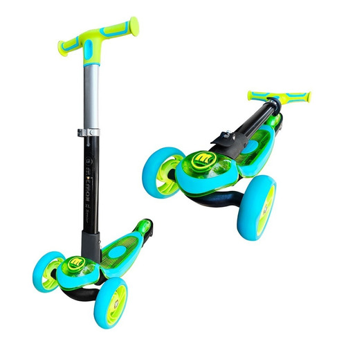 Scooter Monopatín Verde Mic Max Deluxe Regulable Color Turquesa