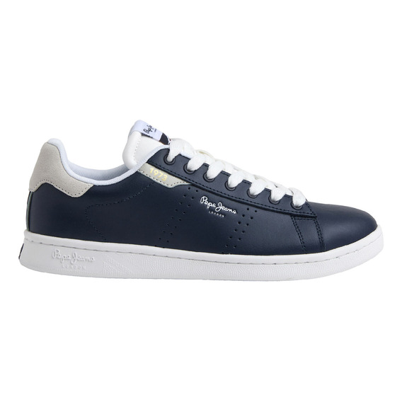 Tenis Pepe Jeans Hombre Player Basic Summer Azul - Blanco