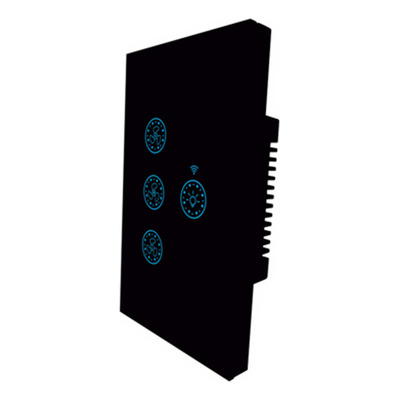 Interruptor Smart Ventilador Negro Tapa Vidrio Tbcin