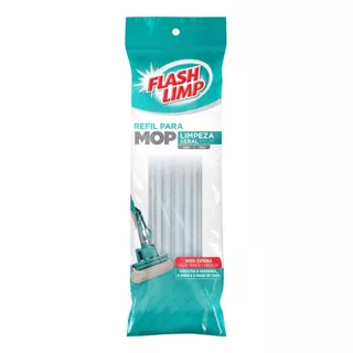 Refil Mop Rodo Flash Limp Original Limpeza Geral Plus Cor Cinza