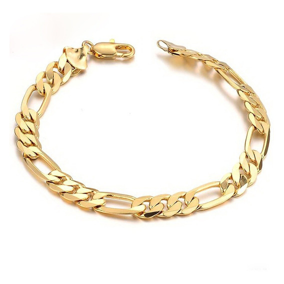 Esclava Hombre Oro Laminado 18k Pulsera Regalo Novio Amor