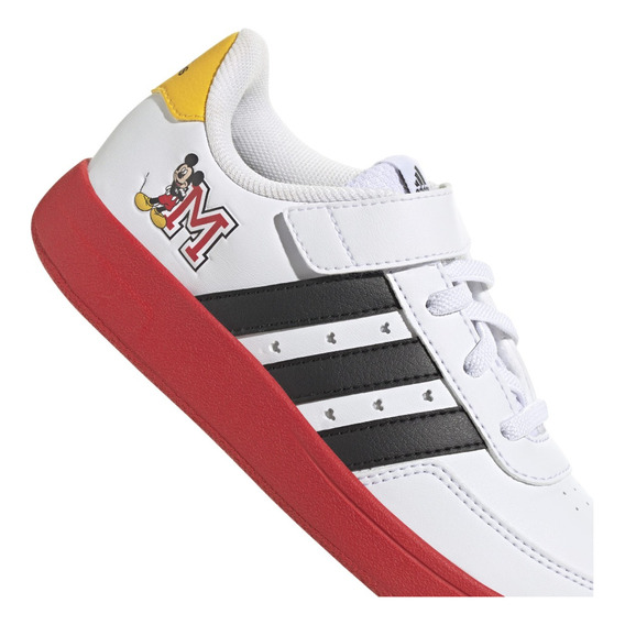 Tenis Para Niños adidas Breaknet 2.0 Mickey El K Casual Color Ftwr White/core Black/scarlet Diseño De La Tela Liso Talla 17 Mx