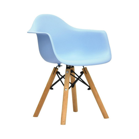 Silla Fija Bonno Para Niños Eames Con Brazo Celeste