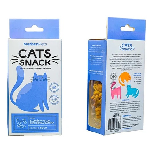 Cats Snack Galletas Con Catnip Salmón Y Pollo 80gr