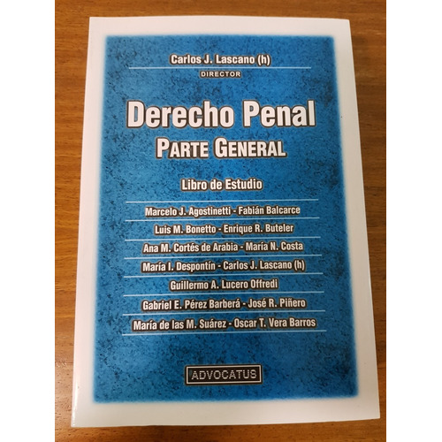 Derecho Penal Parte General, Libro De Estudio - Lascano (h)