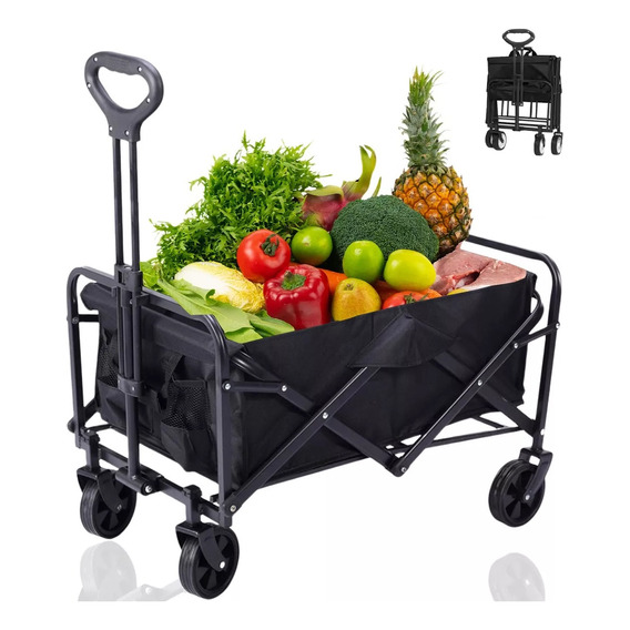 Carrito Vagon Plegable De Carga Multiusos Con Ruedas Camping