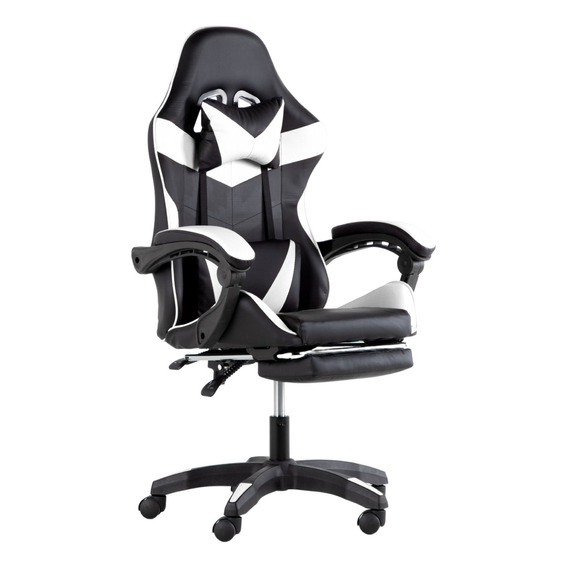 Silla Gamer De Escritorio Reclinable Ergonomica 360 Color Blanco Material del tapizado Vinipiel