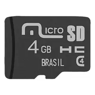 Cartão Micro Sdhc 4gb Cl 4 Multilaser