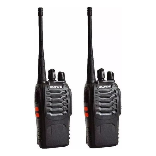 Pack 2 Radios Transmisor Walkie Talkie Baofeng 888s Bandas de frecuencia 400-470 MHz Color Negro