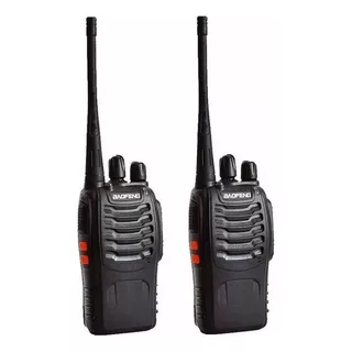 Pack 2 Radios Transmisor Walkie Talkie Baofeng 888s Bandas De Frecuencia 400-470 Mhz Color Negro