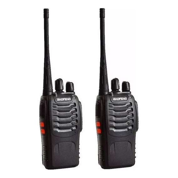 Pack 2 Radio Transmisor Walkie Talkie Baofeng Bf888s Doble Color Negro