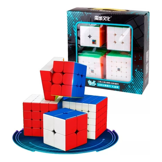 Set De 4 Cubos Mágicos Moyu 