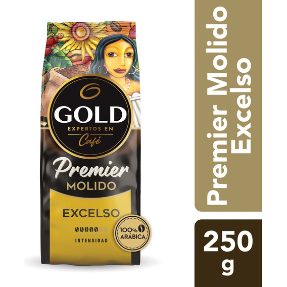 Cafe Gold Premier Excelso Grano Molido De 250g