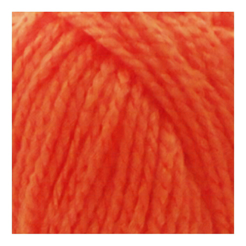 Bolsa 6 Pzas Estambre Liso Brillante Kiddy Soft Cisne Coats Color Naranja 0667