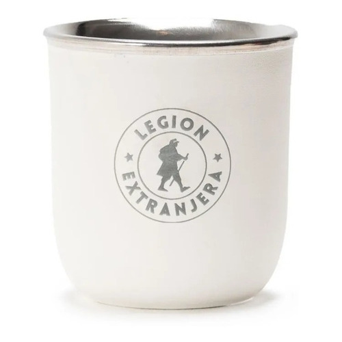 Mate Clasico Acero Inoxidable 150ml Legion Extranjera Color Blanco