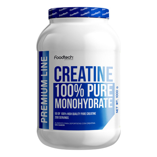 Creatine 100% Pure Monohydrate 1kg - Foodtech Sabor Sin Sabor