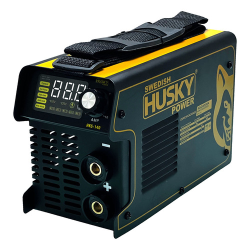 Soldadora inverter Swedish Husky Power HKS-140 negra y amarilla 60Hz 110V/220V