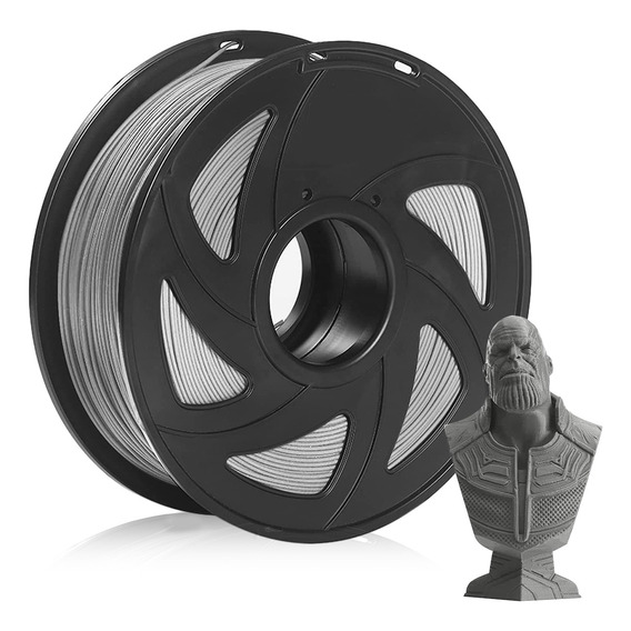 Filamento Petg 1,75 Mm Impresión 3d Gris 1kg Alta Precisión