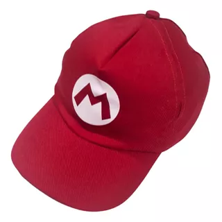 Boné Vermelho Com Estampa Do Super Bros Mario