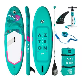 Tabla Sup Stand Up Paddle Aztron Lunar 9´ Ilable Color Verde Claro