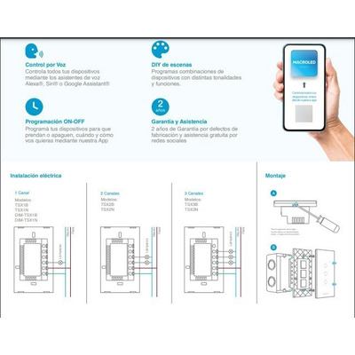 Llave Luz Tapa De Vidrio Wifi Touch Smart 3c N Alexa Google