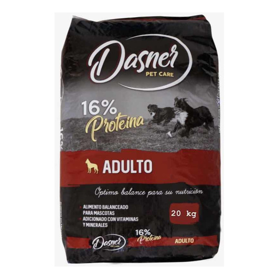 Croquetas Para Perro Adulto Dasner 20kg, 16% Proteína