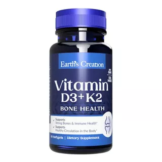 Vitamina D3+k2 60 Capsulas - Unidad a $2000