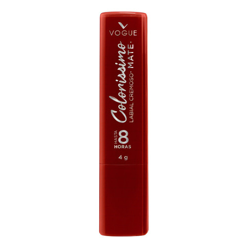 Labial Vogue Colorissimo Mate Cremoso Larga Duración 4gr Color Cereza Tropical