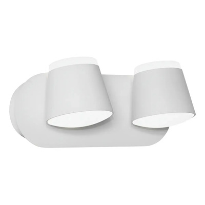 Aplique 2 Luces Led Blanco Oval L0212ob Moderno 18w Mks Blanco