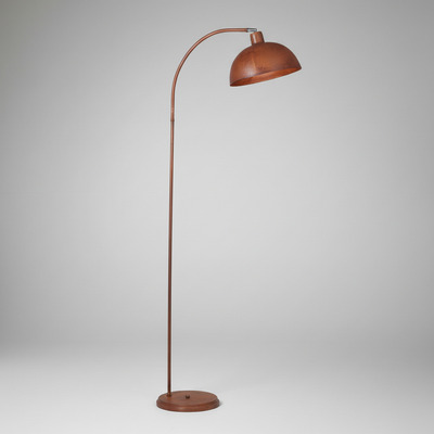 Lampara De Pie Oxido Rustica Media Esfera 28 Cm Terra