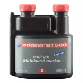 Tinta Para Marcador De Pizarra Edding Bt500 X500cc Negro Color Rojo