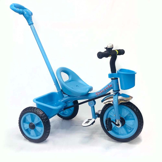 Triciclo Infantil Caño Reforzado Direccionable Con Canasto