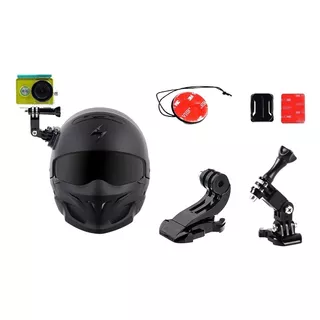 Base Adaptador Casco Moto Kit Lateral Gopro Cámara Acción