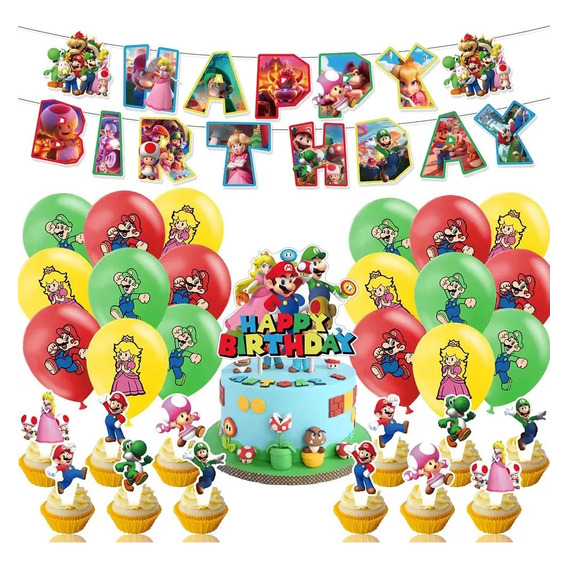 Cotillon Cumpleaños Super Mario Bros