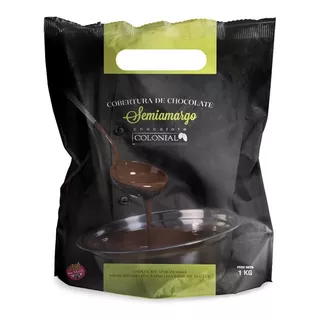 Chocolate Cobertura Colonial Semiamargo, 1 Kg, Sin Tacc