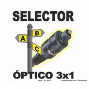 Selector Toslink Fibra Óptica 3x1 Ref: Dts01 Computoys Sas