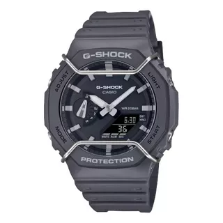 Relógio Casio G-shock Carbon Core Guard Ga-2100pts-8adr Cor Da Correia Cinza-escuro Cor Do Bisel Cinza-escuro Cor Do Fundo Preto