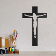 Quadro Decorativo Parede Religião Jesus Na Cruz 02 30cm