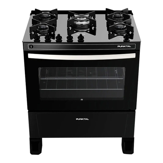 Cocina Punktal Pk-gl5b Glass 5 Color Negro Tipo de conexión Gas envasado