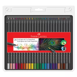 Lápis De Cor Faber-castell Supersoft 24 Cores