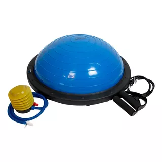 Meia Bola Bosu Pilates C/ Elásticos Alças Bomba 300kg Arktus