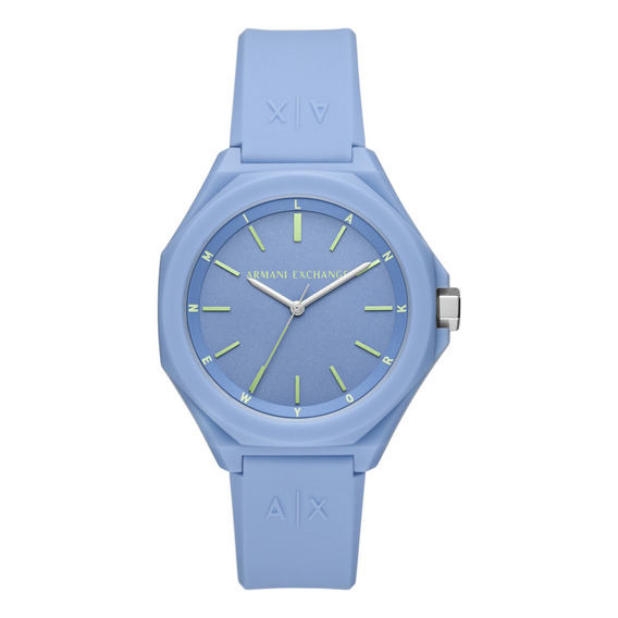 Reloj Mujer Ax Andrea De Silicona 40mm Correa Azul