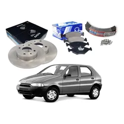  Kit Disco Pastilha Freio Palio 1.0 1996 A 2000