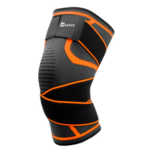 Rodillera Elástica Compresión Correr Crossfit Maxfit Hx918 Color Naranja Talla XL