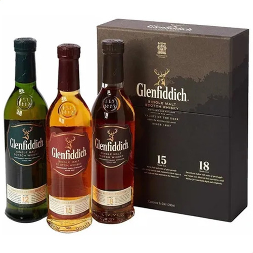 Whisky Glenfiddich Coleccion 12,15 Y 18 Años 200cc - Oferta