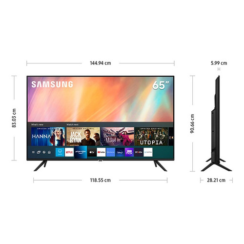 Televisor Samsung Smart Tv 65 Pulgadas Hdr 4k Un65au7090gxpe