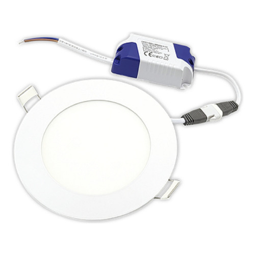 Panel Plafon Led Circular De Embutir 8w Tbcin Color Luz Fria