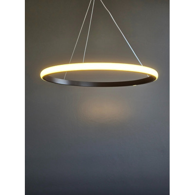 Colgante Aro Led Simp 60cm Negro Deco Moderno Luz Desing