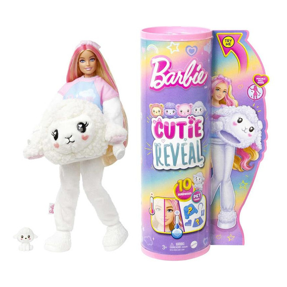 Barbie Cutie Reveal Muñeca Disfraz Oveja 10 Sorpresas